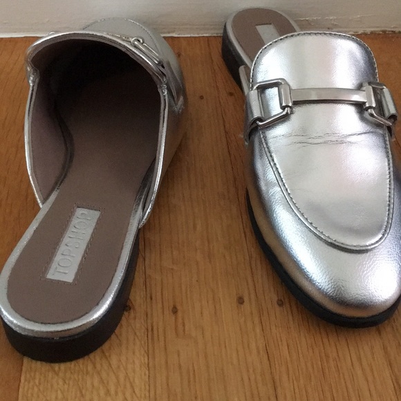 TopShop Loafer Mule in Silver size 36 - Picture 4 of 5